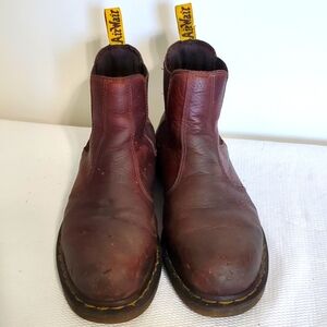 Dr. Martens Steel Toe Brown Leather Men's Chuka Boots Size 10